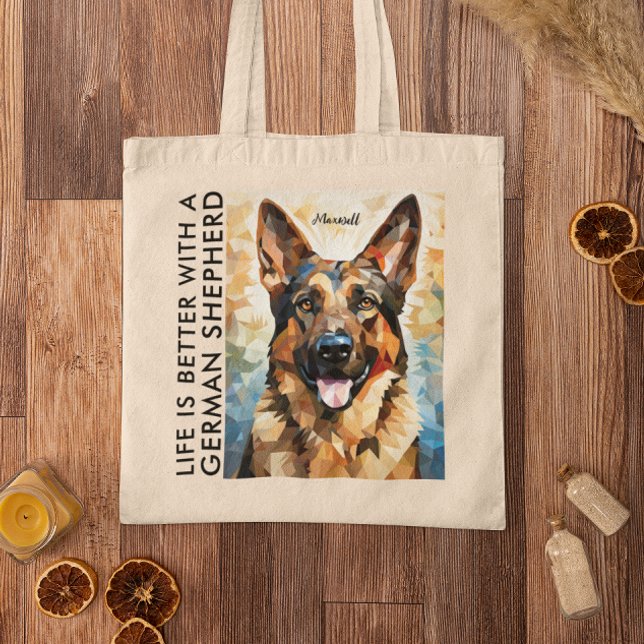 Modern Life is Better with German Shepherds Custom Tote Bag (Creator Uploaded)