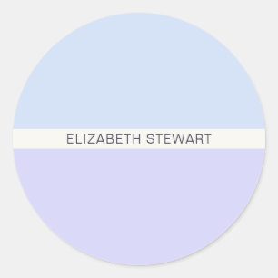 Modern Light Blue and Lavender Envelope Seals