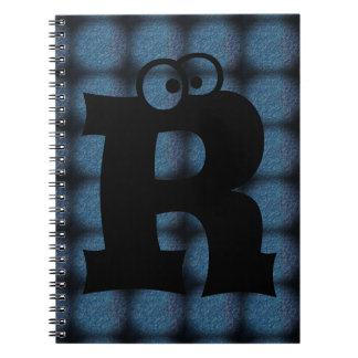MODERN LIGHT BLUE Black CUTE Spiral Photo Notebook