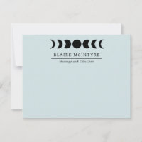 Modern Light Blue Moon Phases Elegant
