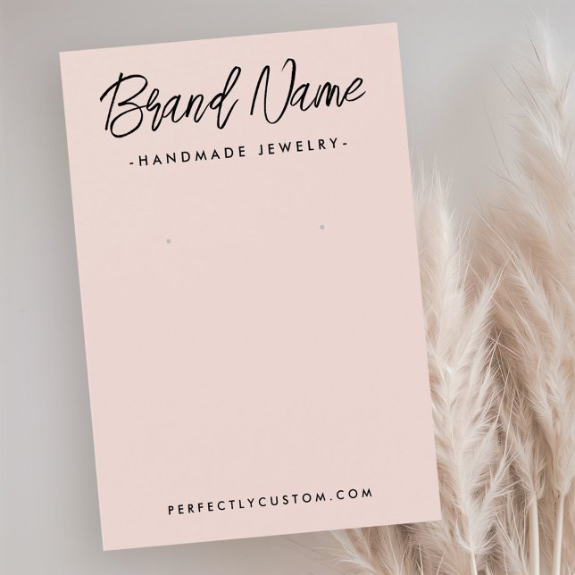 Modern light blush pink earring display card (Modern light blush pink earring display card)