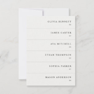 Modern Light Cream Simple Wedding Name Place Cards