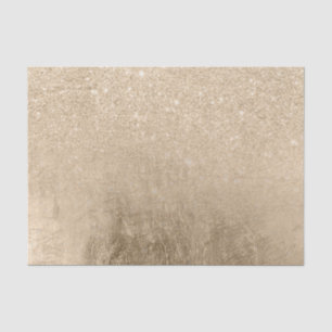 Modern light gold glitter ombre foil sparkles tissue paper