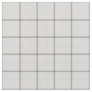 Modern Light Gray Windowpane Plaid Fabric