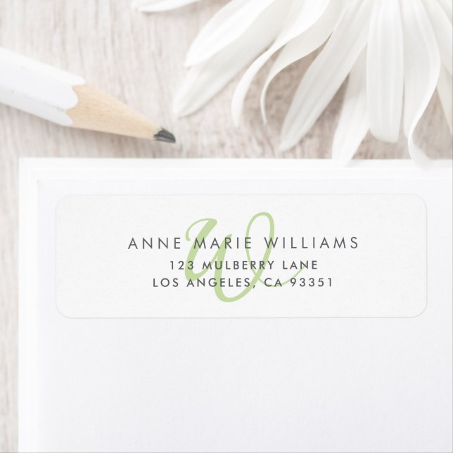 Modern Light Green Script Monogram (Insitu)