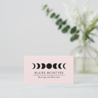 Modern Light Pink Moon Phases Elegant