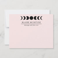 Modern Light Pink Moon Phases Elegant