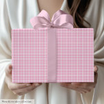 Modern Light Pink Plaid 80th Birthday Gift Wrap<br><div class="desc">The Light Pink Plaid Elegant Birthday Gift Wrap Collection embodies sophistication and charm, making it the perfect choice for celebrating special occasions. With a delicate and stylish plaid pattern in light pink tones, this collection exudes elegance and refinement, setting the stage for a memorable gift-giving experience. Each piece of wrapping...</div>