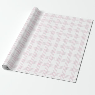 Modern Light Pink Plaid  Large Pattern  Wrapping Paper