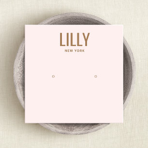 Modern Light Pink Stud Earring Display Card