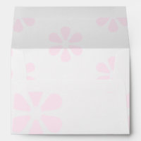 Modern light pink & white graphic floral pattern