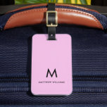 Modern Light Purple Lilac Minimal Monogram Custom Luggage Tag<br><div class="desc">Modern Light Purple Lilac Minimal Monogram Custom Luggage Tag</div>