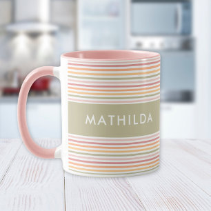 Modern light stripes mug