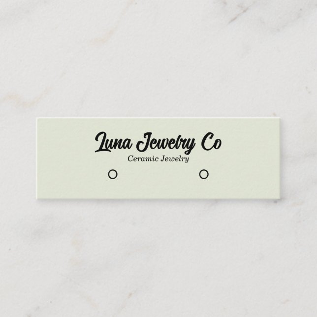 Modern Light Stud Earring Jewellery   Mini Business Card (Front)