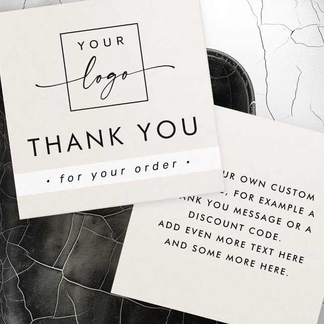 Modern light tan brown business thank you insert (Modern light tan brown business thank you insert)