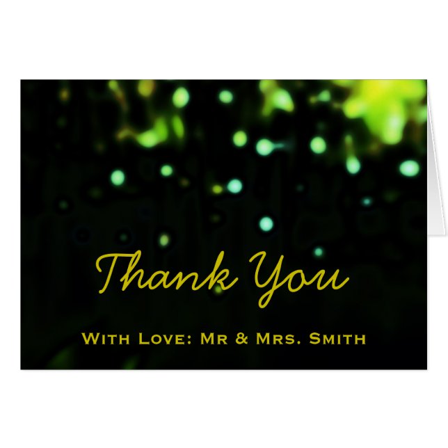 Modern Lights Glitter Confetti Sparkles Thank You (Front Horizontal)