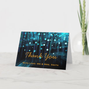 Modern Lights Glitter Confetti Sparkles Thank You Card