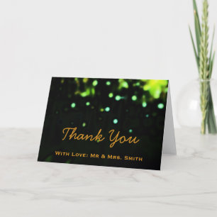 Modern Lights Glitter Confetti Sparkles Thank You Card