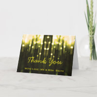 Modern Lights Glitter Confetti Sparkles Thank You