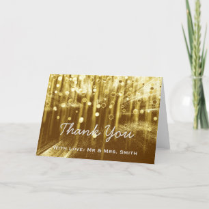 Modern Lights Glitter Confetti Sparkles Thank You Card