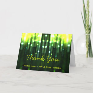 Modern Lights Glitter Confetti Sparkles Thank You Card