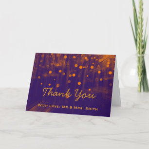 Modern Lights Glitter Confetti Sparkles Thank You Card