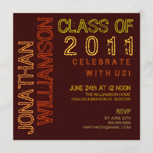 Modern Lights Graduation Party Invitation