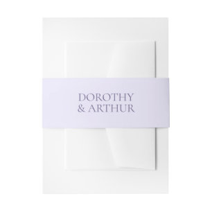 Modern Lilac Elegant Wedding Invitation Belly Band