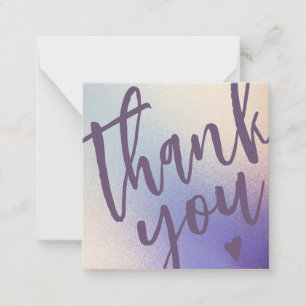 Modern Lilac Glitter Business Thank You Insert Card