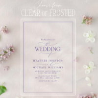 Modern Lilac Lavender Calligraphy Wedding