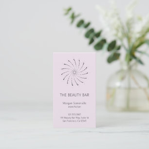 Modern Lilac Spiral Dot Elegant Business Card