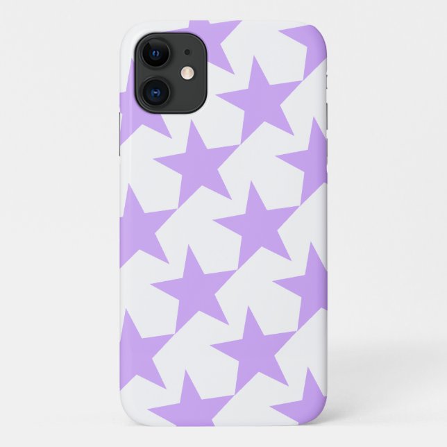 MODERN LILAC STARS PATTERN Case-Mate iPhone CASE (Back)