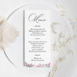 Modern Lilac Watercolor Wildflowers Wedding  Menu<br><div class="desc">Modern Lilac Watercolor Wildflowers Wedding Menu. Matching items available.</div>