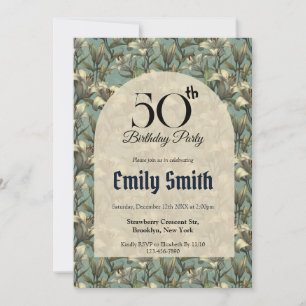Modern Lilies Themed Wife’S Birthday Invitation