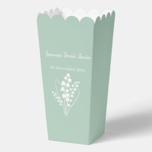 Modern Lily Of The Valley Bouquet Bridal Shower Favour Box