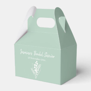 Modern Lily Of The Valley Bouquet Bridal Shower Favour Box