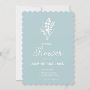 Modern Lily Of The Valley Bouquet Bridal Shower   Invitation