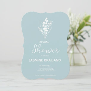 Modern Lily Of The Valley Bouquet Bridal Shower   Invitation