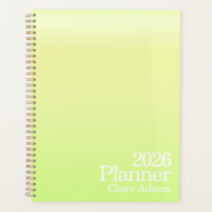 Modern Lime Green Ombre Planner