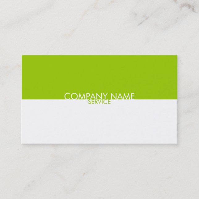 Modern Lime Green White Profile Card (Front)