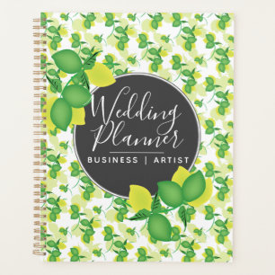 Modern Lime Lemon Pattern Limoncillo Wedding Planner