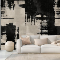 Modern Lime Wash Beige and Black