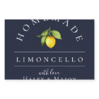 Modern Limoncello Blue Beverage Label