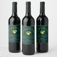 Modern Limoncello Green Beverage Label