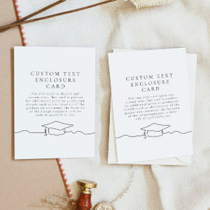 Modern Line Art Graduation Enclosure Card