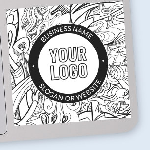 Modern Line Artwork & Your Logo w/Editable Text