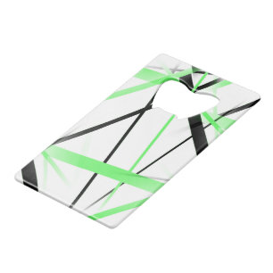 Modern Line Cool Geometry White Black Lime-Green