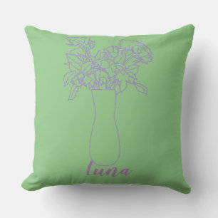 Modern Line Flower Original Flower Illustration Cushion