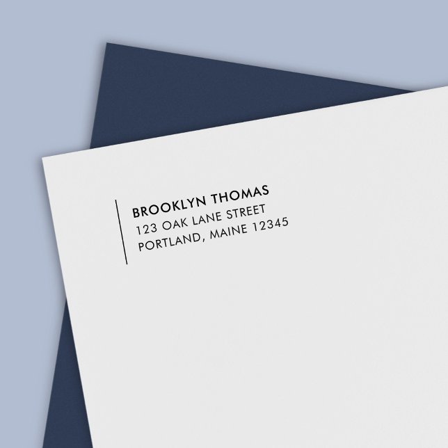 Modern Line Name Return Address Self-inking Stamp (Creator Uploaded)