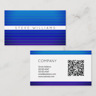 Modern line pattern style QR code Business Card